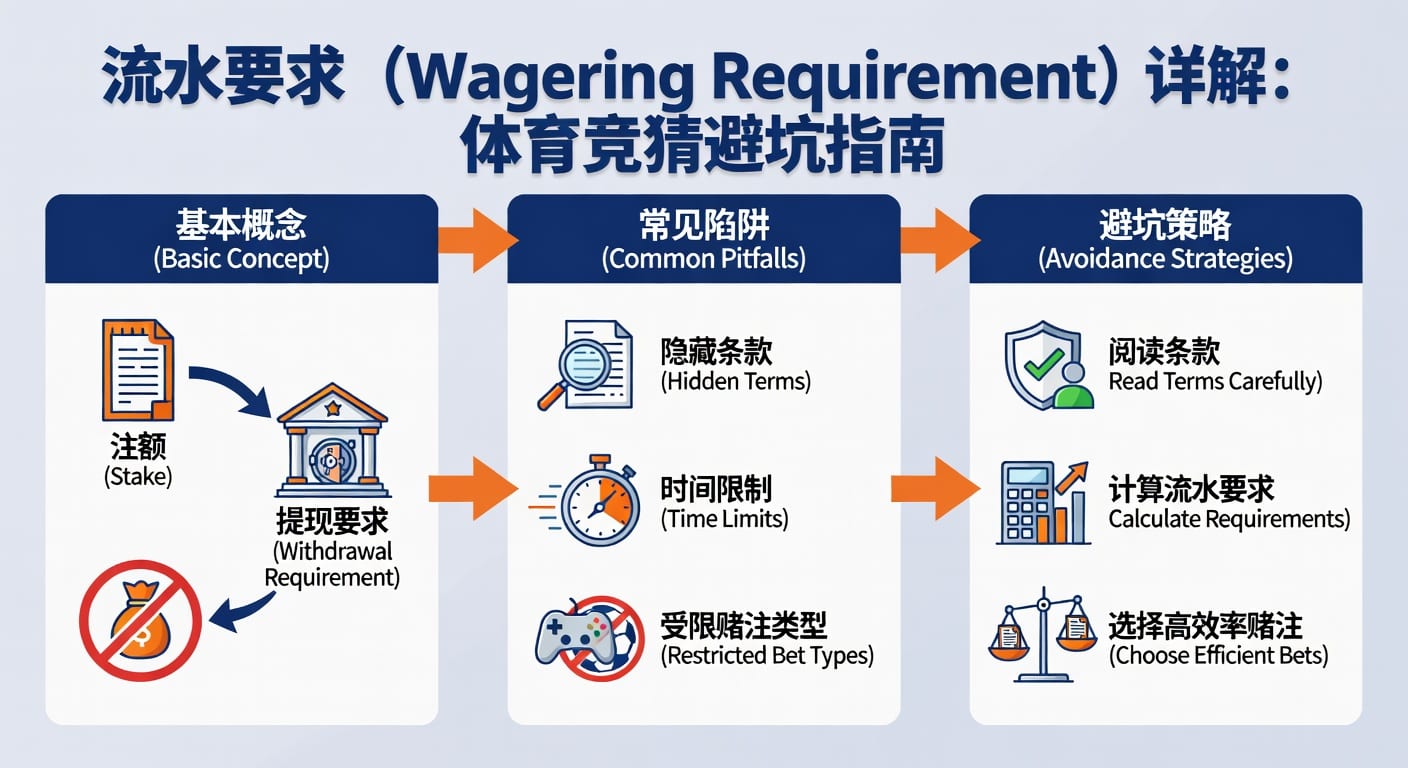流水要求 sports wagering requirement：体育博彩新手必读指南