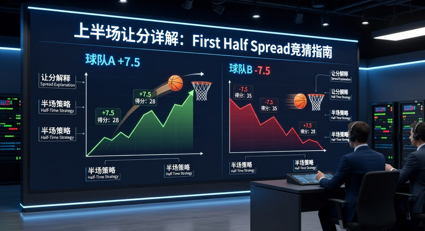 上半场让分 first half spread 实时赔率变化直播